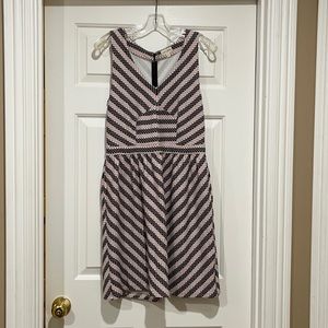 Pink and black polka dot dress